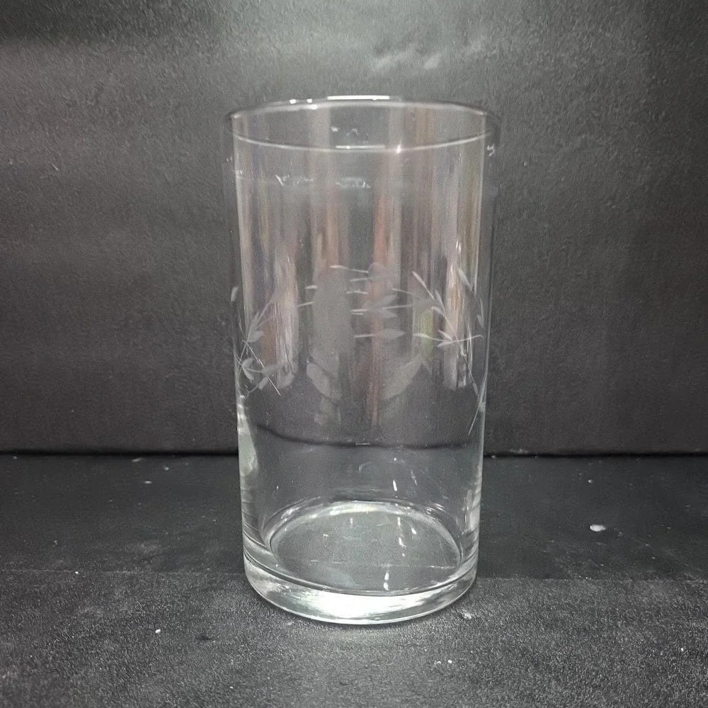 Princess House Heritage Vase, Etched‎ Floral Clear Glass, Vintage Flower Vessel